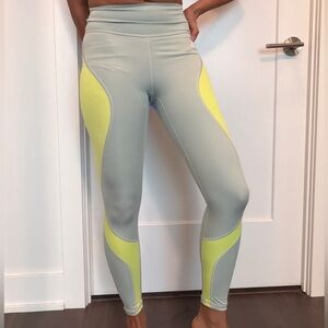 adidas Women's Gray and Yellow Leggings